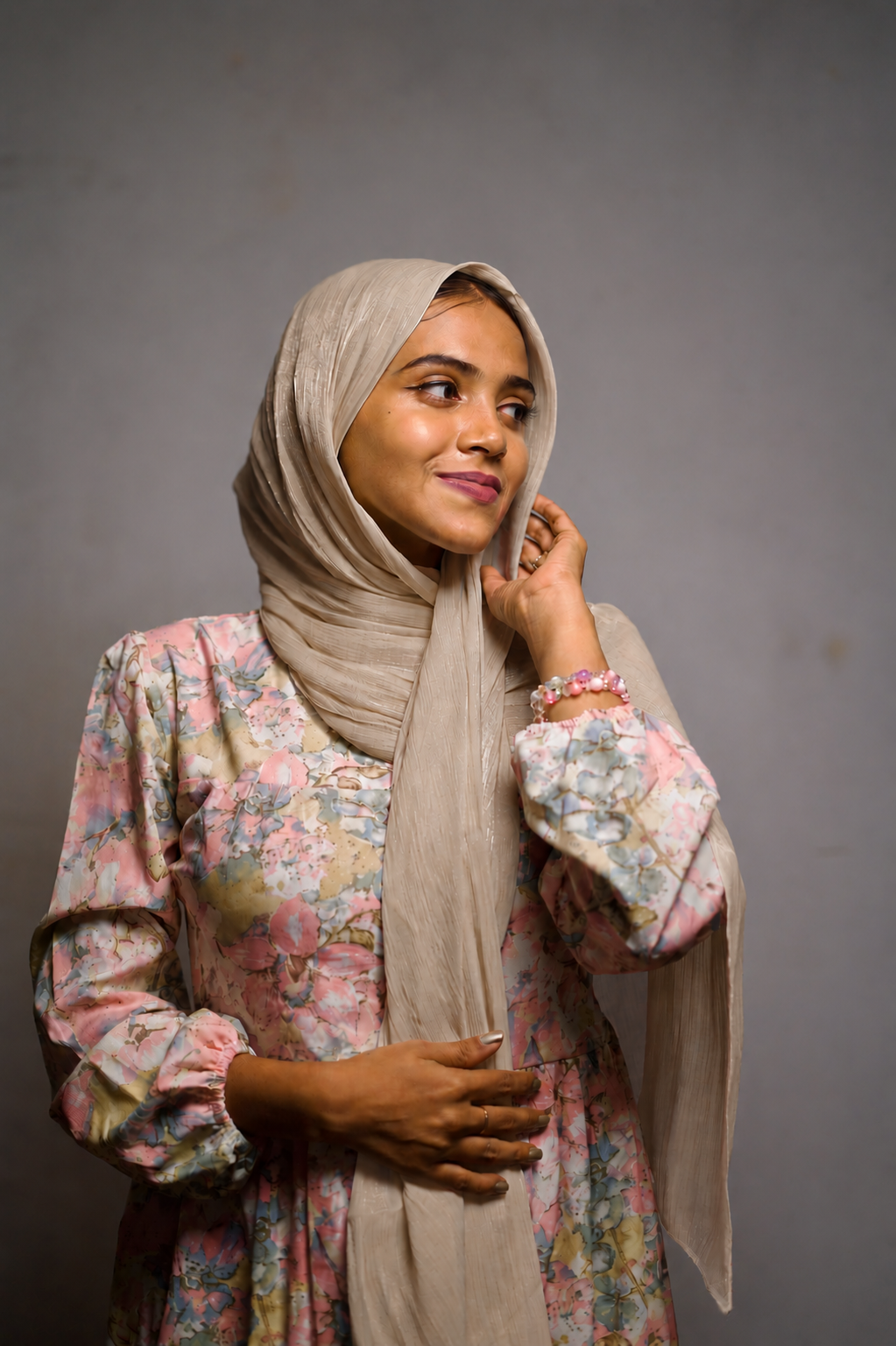 Khaki Shimmer Hijab