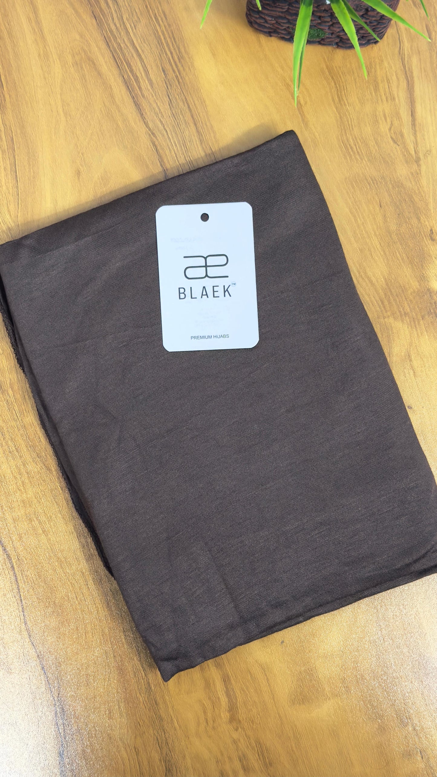 Minimalist dry wood jersey hijab for effortless styling.