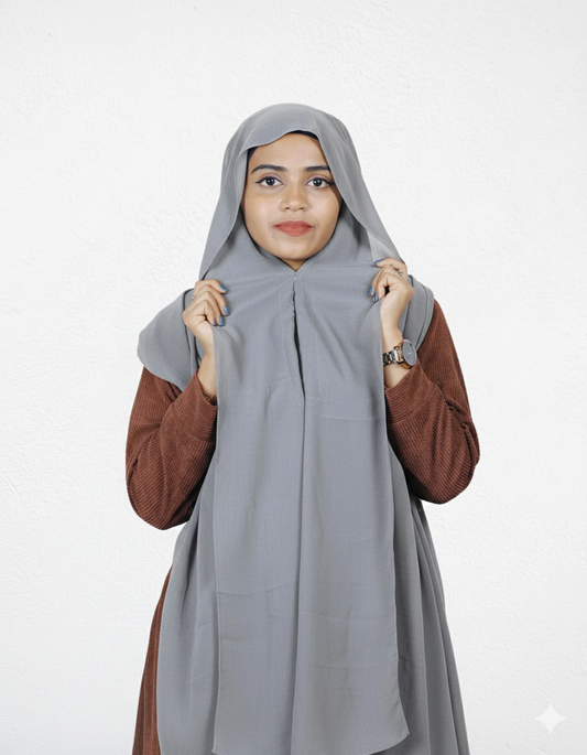 Slider Mag Hijab - Smoke with Black  Cap