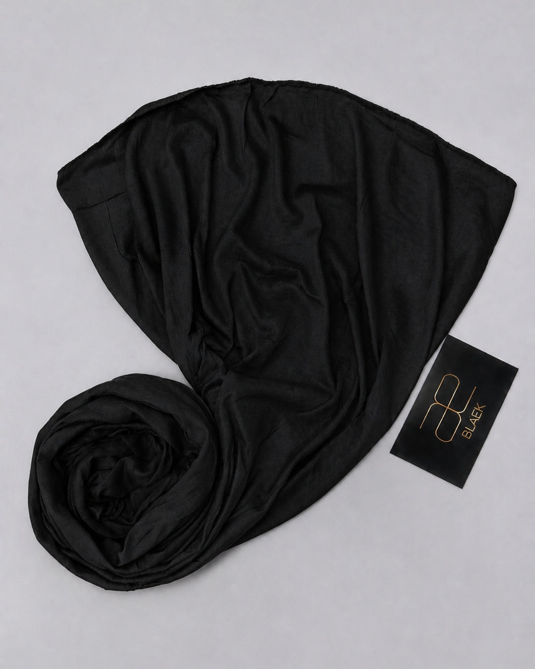 Black kids jersey hijab with soft stretch fabric and comfortable drape