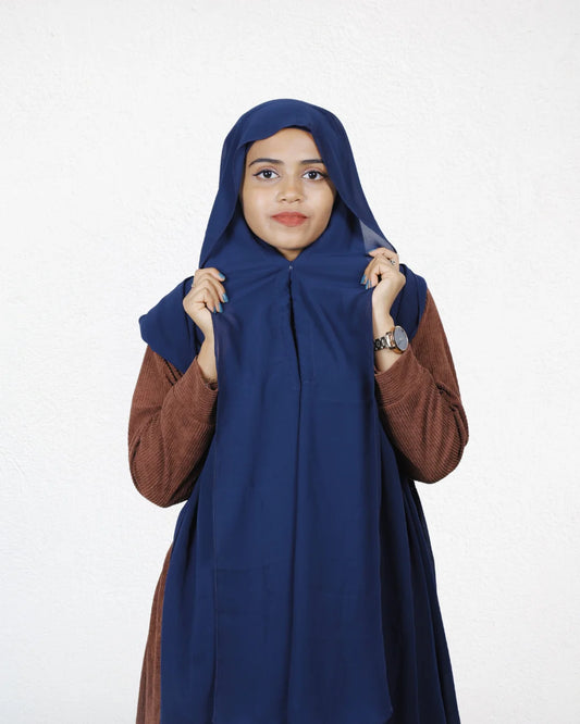 Slider Mag Hijab - Navy Blue with Black Cap