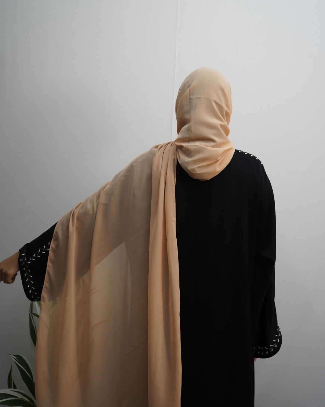 Soft breathable Indian chiffon hijab in mocha brown for daily wear.