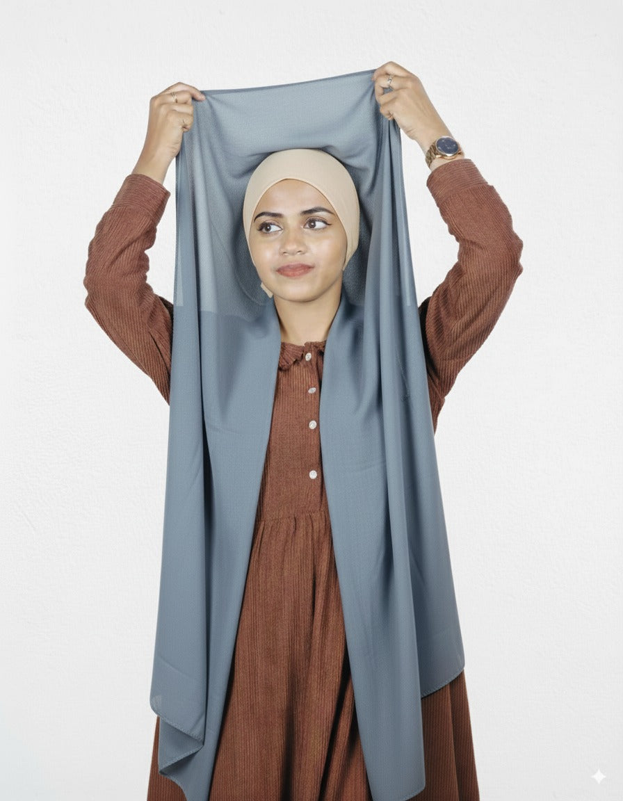 Slider Mag Hijab - Smoke with Vanilla Cap