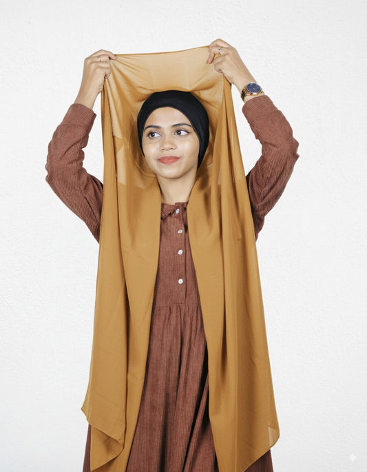 Slider Mag Hijab - Mustard with Black Cap