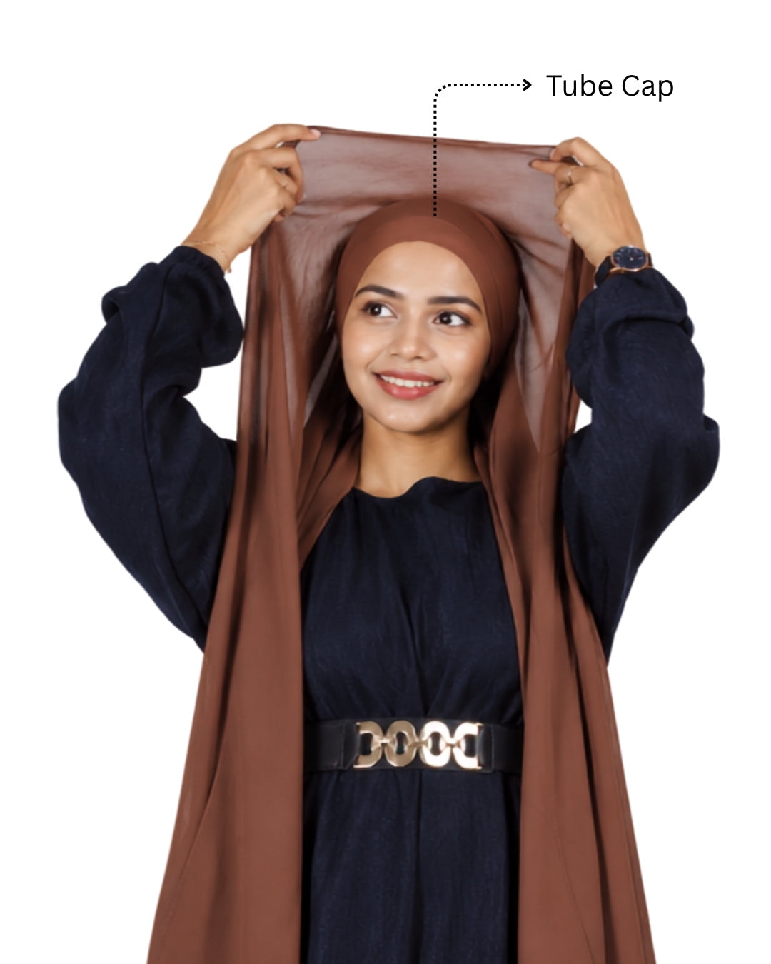 Collection of instant hijabs in different colors, designed for easy and stylish wear.