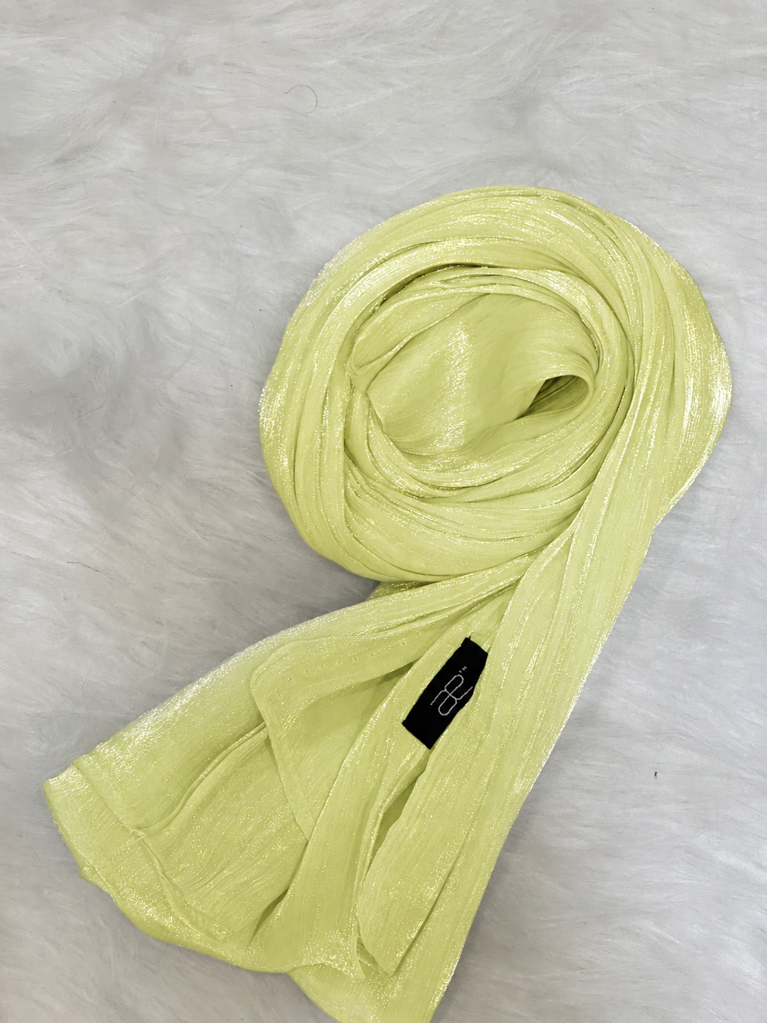 Australian Mint shimmer hijab with soft lightweight textured fabric