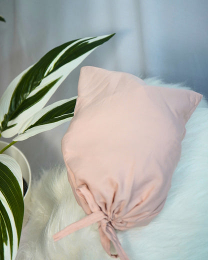 Matching beige pouch for polyester lycra prayer dress.