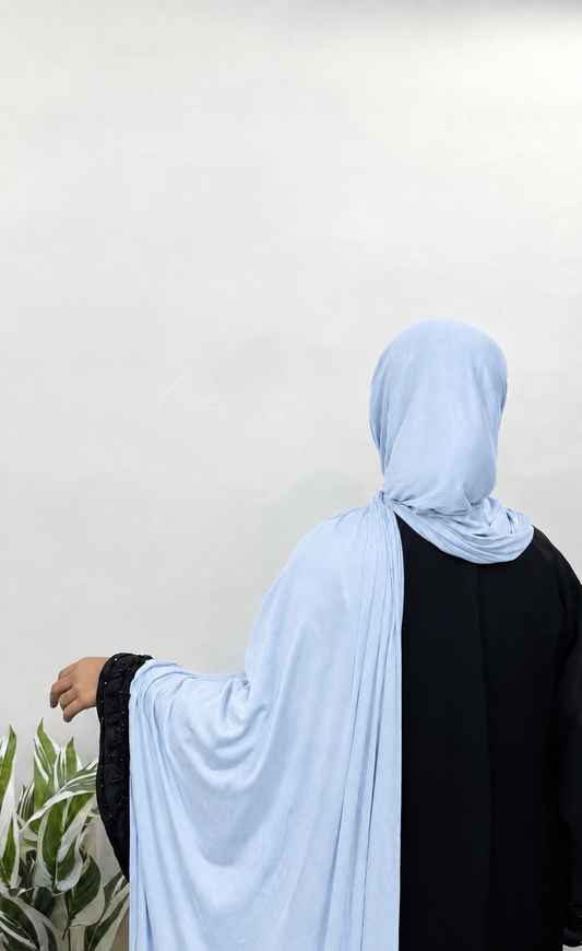 Powder Blue Jersey Hijab