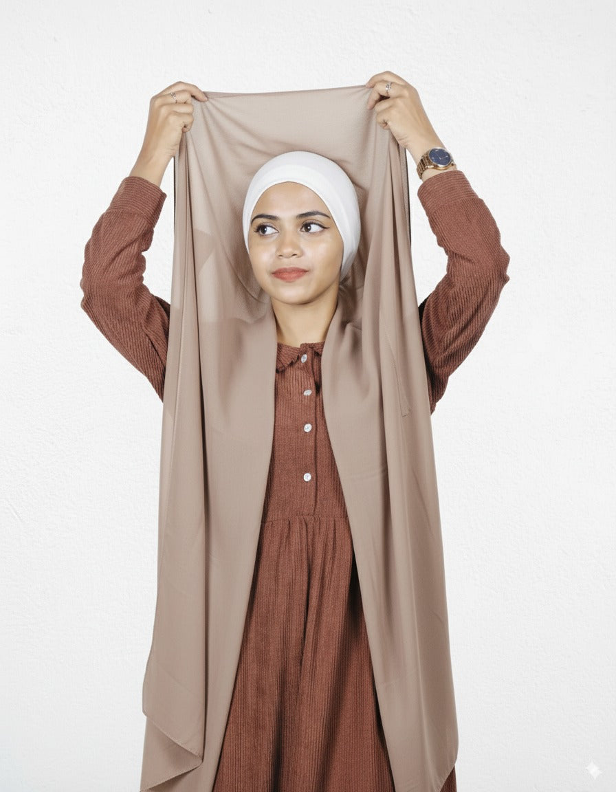 Instant Hijab - Dust Storm with White Cap