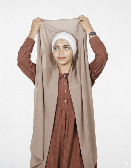 Instant Hijab - Dust Storm with White Cap